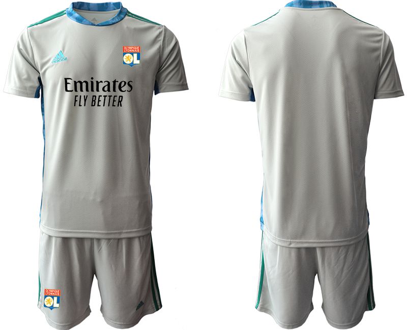 Men 2020-2021 club Olympique Lyonnais gray goalkeeper Soccer Jerseys->other club jersey->Soccer Club Jersey